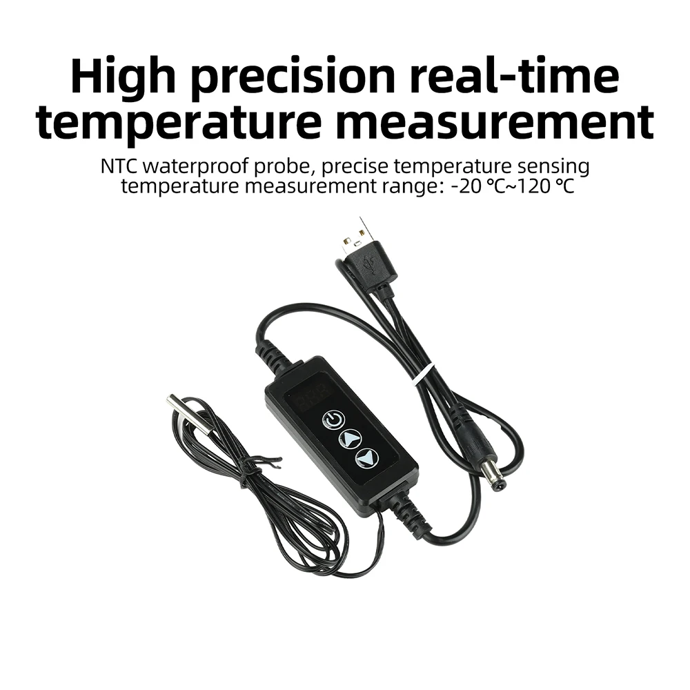 W-3301A DC5-24V LED Digital Wire Control Thermostat Timer Switch, Temp Range -20℃~120℃ Heating Cooling Temperature Controller