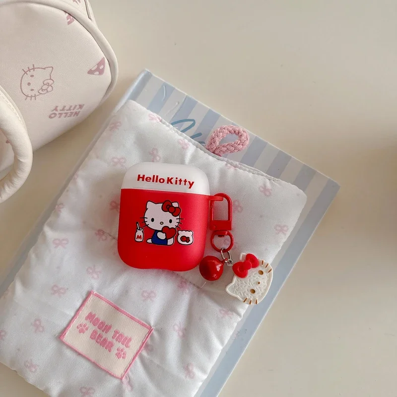 لطيف الكرتون سانريو مرحبا كيتي حقيبة سماعة الاذن ل AirPods 4 1 2 3 برو 2021 سماعة لاسلكية تعمل بالبلوتوث سماعة لينة بولي TPU الغطاء الواقي #1