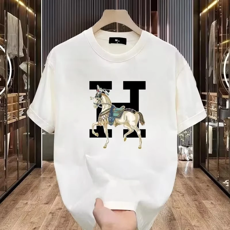 

2026 Spring and Summer Hot Sale of The Season Crew Neck Half Sleeve T-Shirt High End Round Neck Print