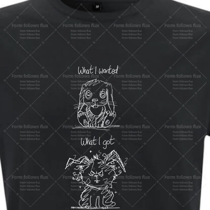 Camiseta con capucha para hombre 2026: Lo que yo quería - Conejos, Animales, Estupidez, Mamás, Estilo cómic dibujado a mano, Unisex, Tallas S-6XL, Tallas grandes disponibles