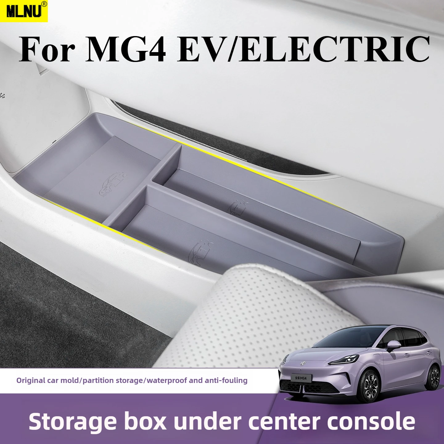 

Lower Central Control Storage BoxFor MG4 EV/ELECTRIC Accessories 2026/2025-Premium Silicone, Grid Storage,Shock-Absorbing
