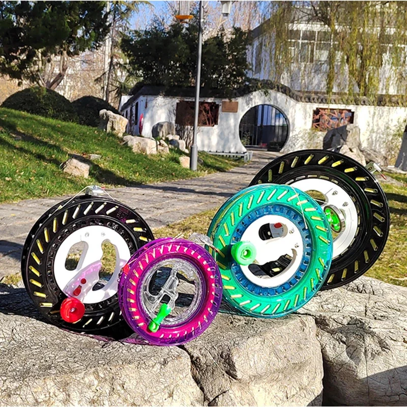 free shipping adults kite reel outdoor toys for children kite flying reel abs kite wheel kite string line paragliding set cerf