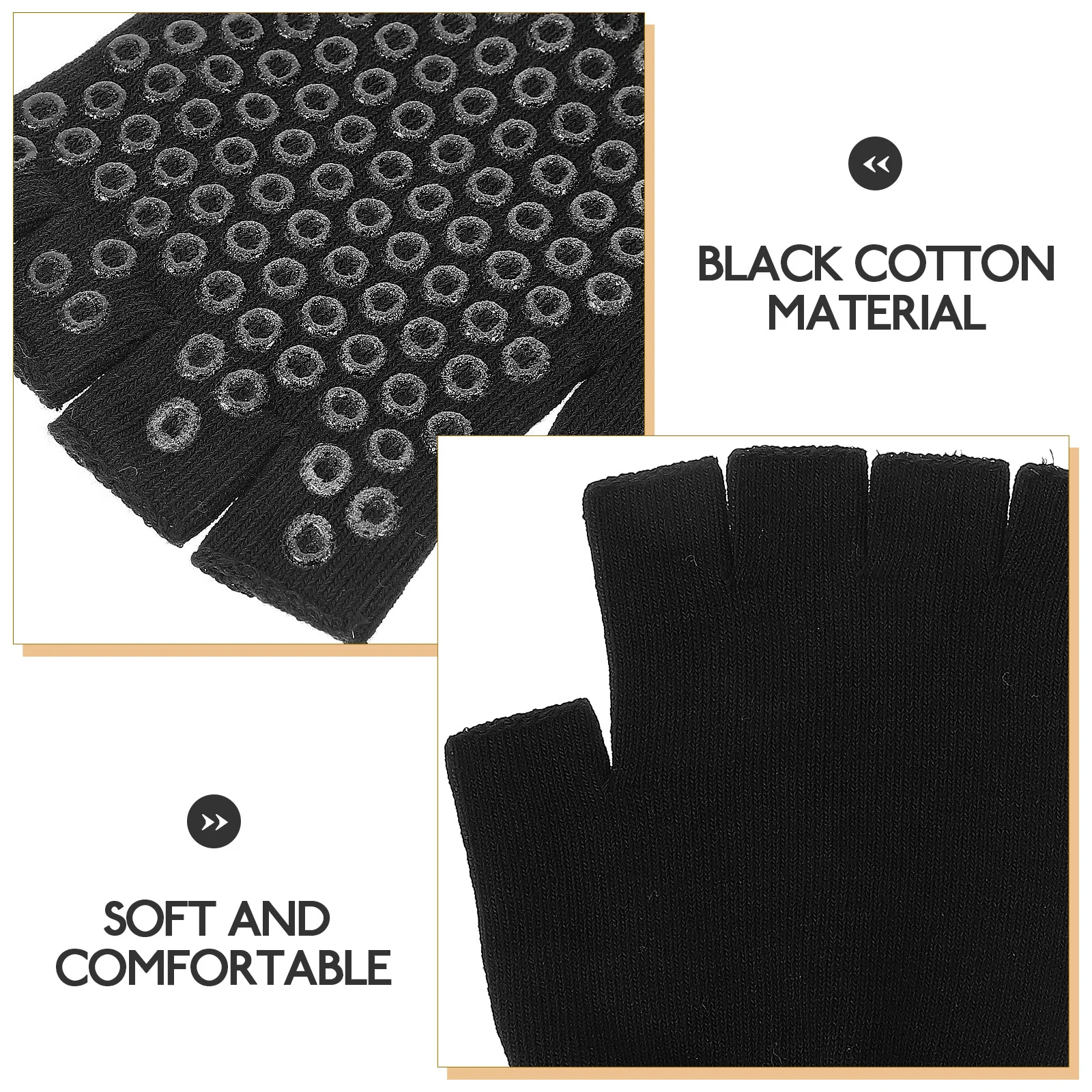 

1Pair Yoga Gloves Anti-Slip Fingerless Women Breathable Fitness Gloves for Ballet Dancing Workout Training Non-Skid Yoga