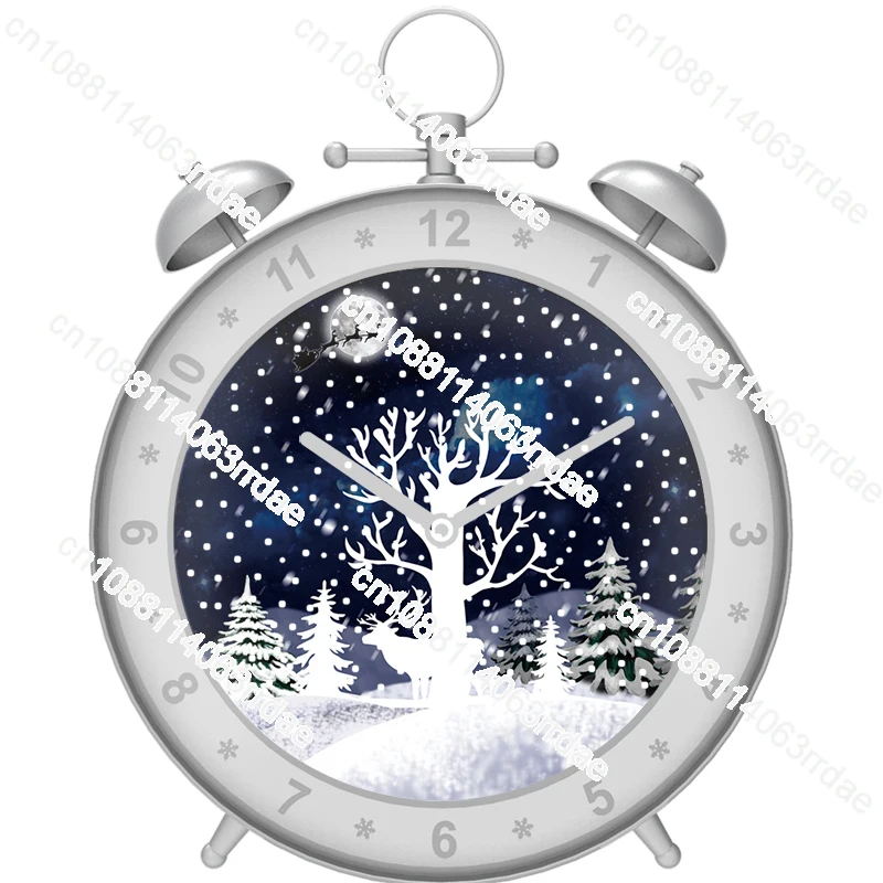 Snow Music Christmas Silver Alarm Clock Indoor Products