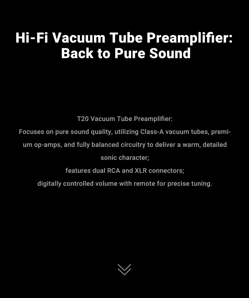 AIYIMA Audio T20 Röhren-Vorverstärker Vollsymmetrischer XLR/RCA-Ausgang Stereo-Vorverstärker mit DAC-Verstärker 12V Trigger für HiFi-Heimverstärker – Detail 4