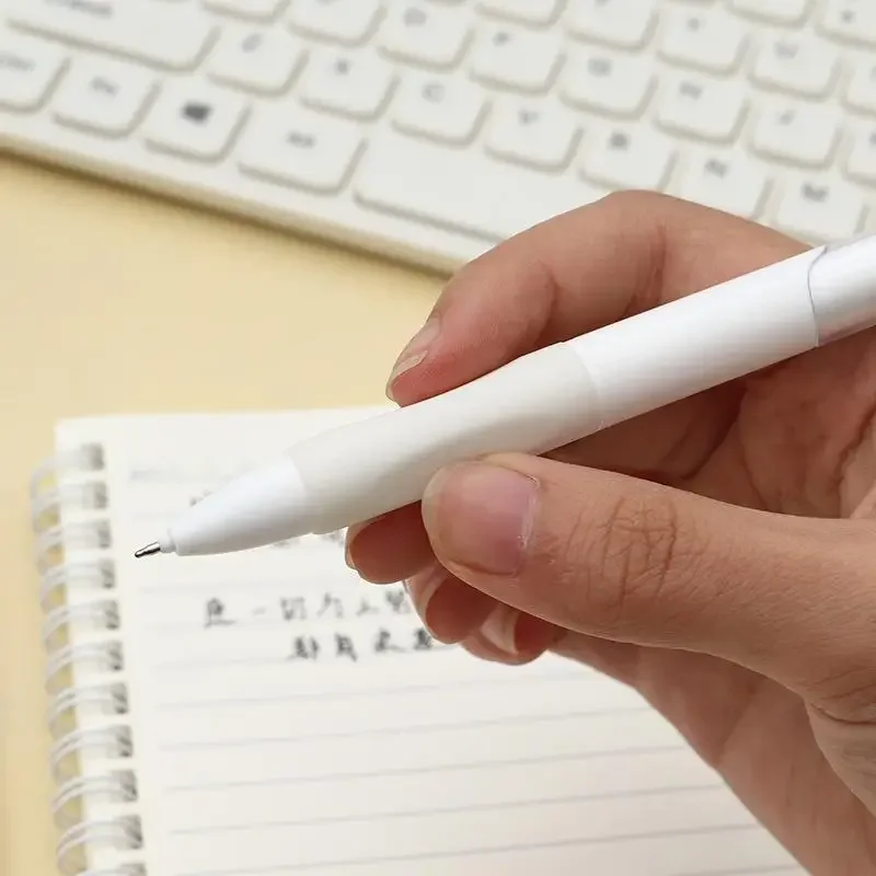 5/10 قطعة أقلام هلام الأبيض الصحافة نوع 0.5 مللي متر الحبر الأسود امتحان الطالب الكتابة لوازم مكتب قلم توقيع القرطاسية المدرسية