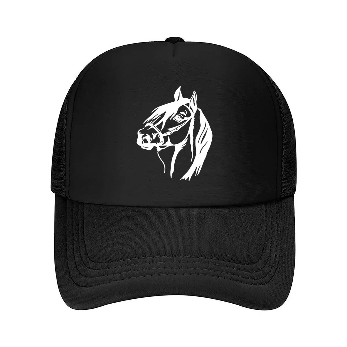 Outdoor Horse Print Men's Casual Hip-Hop Bucket Hat Driver Sports Running Breathable Snapback 2026 Mesh Baseball Cap