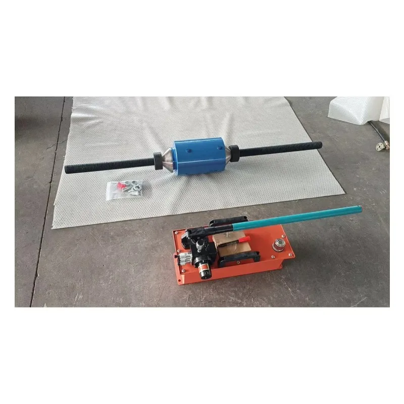 Portable track linkage pin pusher for bulldozer