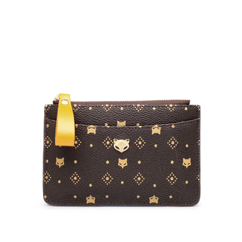 Portfelik damski FOXER, mini etui na karty z PVC, nowy model 2026, elegancki, uroczy, modny portmonetka na monety z breloczkiem. — zdjęcie 2