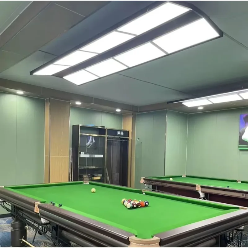 Ultra Thin 8-Panel LED Billiard Light 320W Anti-Glare Acrylic Pool Table Pendant Light for 8 Ball 9 Ball Pool Table