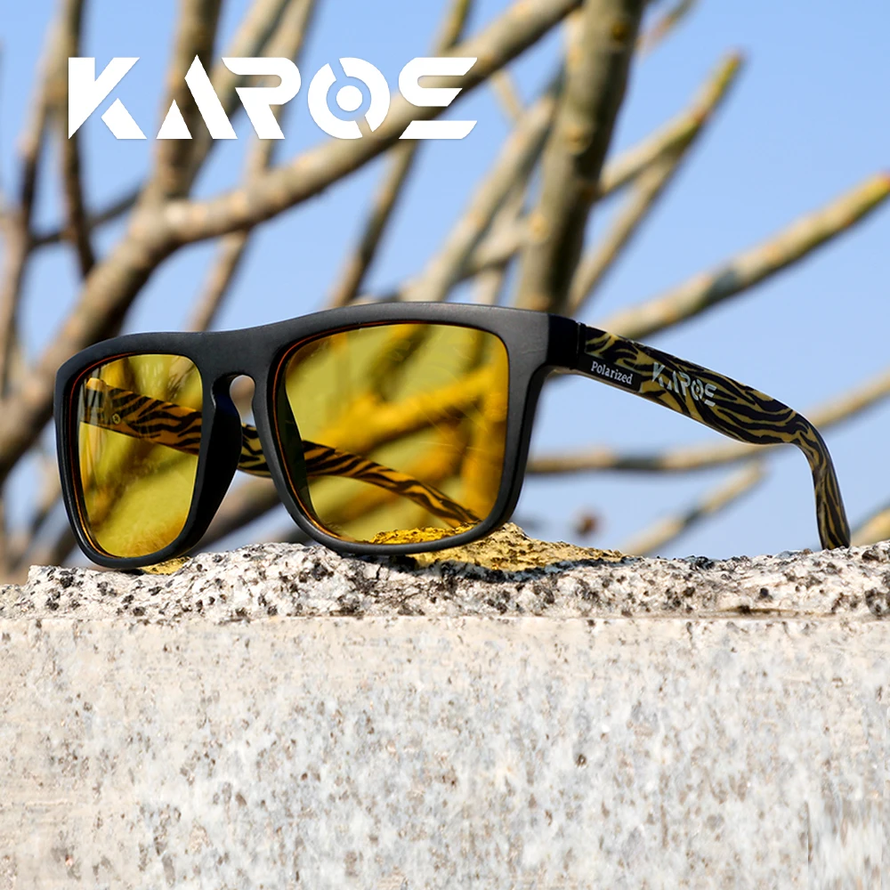 KAROS Polarisierte Sonnenbrille, Unisex, blendfreie Fahrbrille, Outdoor-Sport, Angeln, Radfahren, Reisen, Strand, UV400-Brille