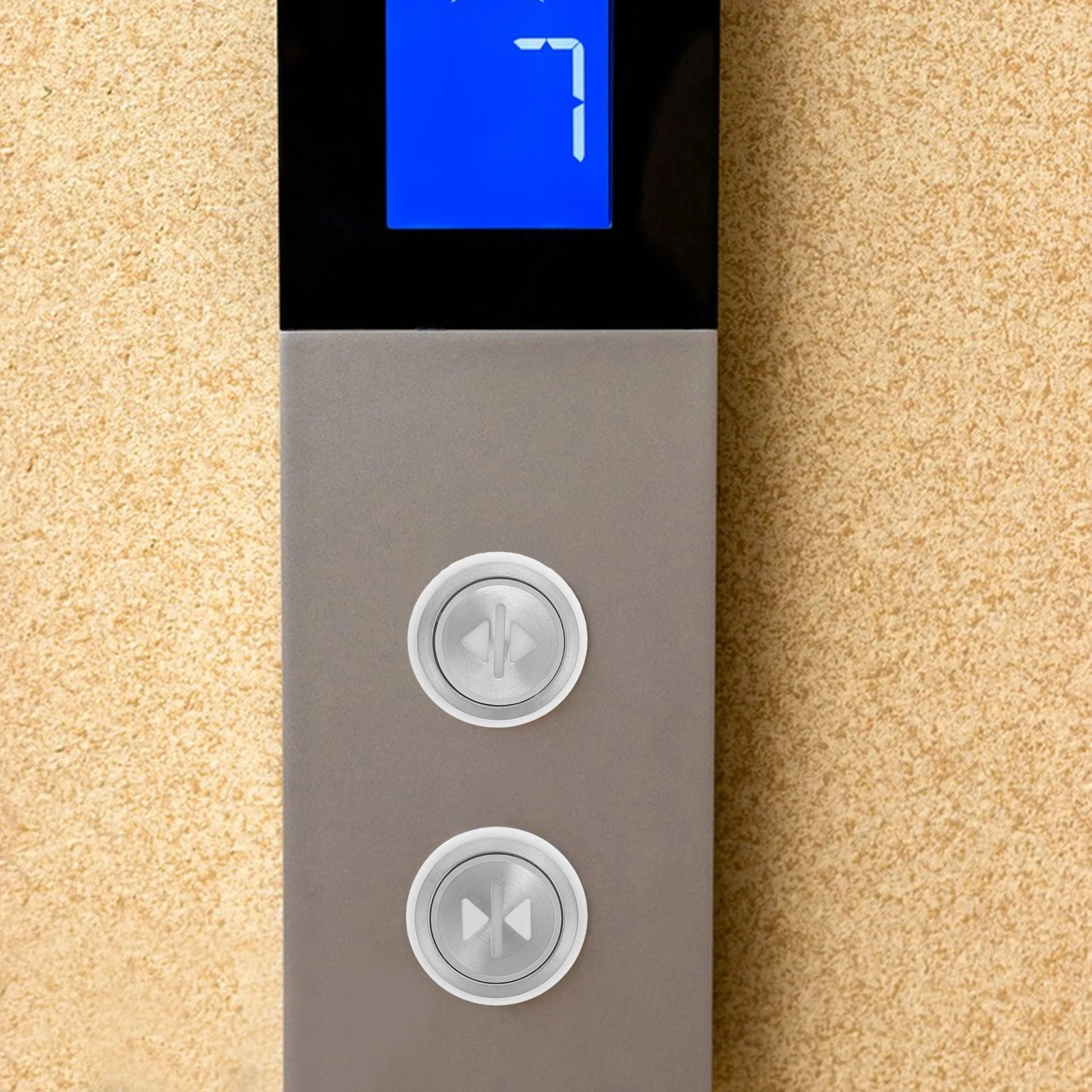 

2pcs Elevator Button Accessories 36mm Diameter White Light Open Close Buttons Stainless Steel Parts Elevator Replacement
