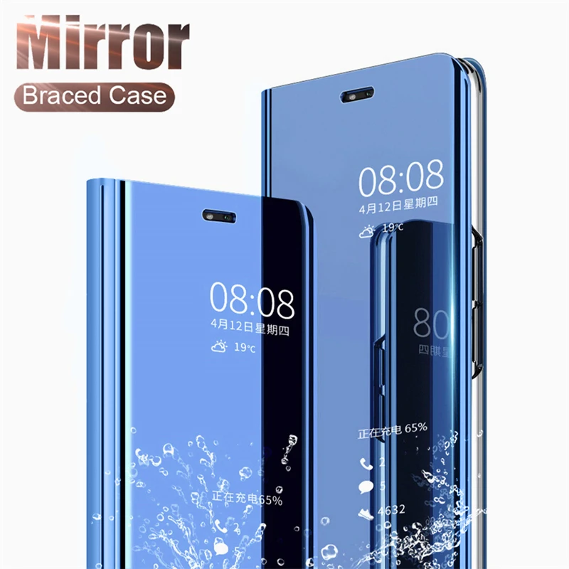 

50 Smart Mirror Flip Case For Huawei P30 P20 Lite Pro P10 Mate 30 20 10 Pro For Honor 10 20 8X 9 Lite Nova 4 4e 3 Y6 Y7 Y9 Cover