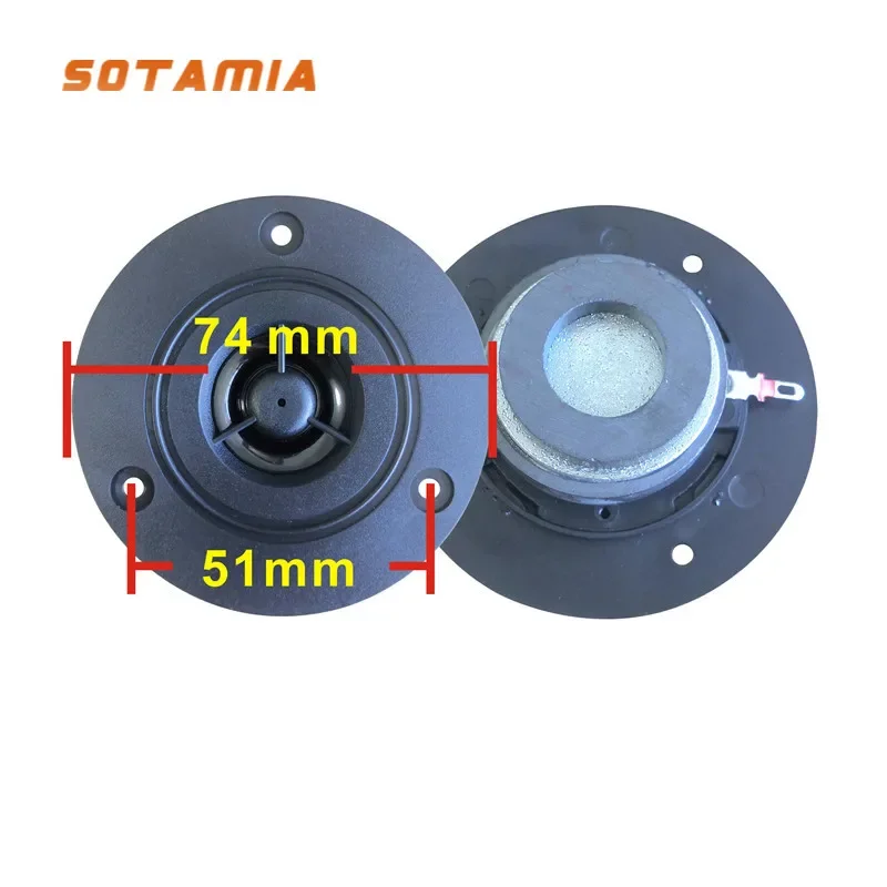 Sotamia 2 peças 3 polegadas tweeter som portátil alto-falante 8 ohm 10 w agudos alto-falante diy alto-falantes estéreo de home theater duplo magnético