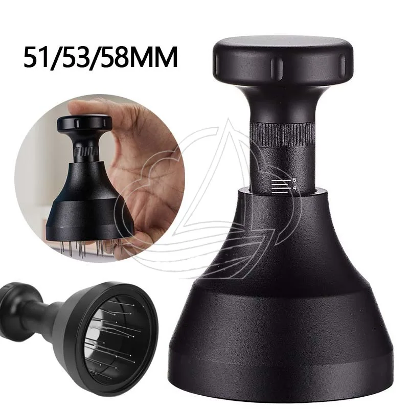 51/53/58MM Espresso Coffee Stirrer Stainless Steel Rotate Powder Needle Distributor Tool Home Cafe