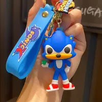 Anime Character Collectibles Series Sonic The Hedgehog Cosplay keychain Doll Keyrings Bag Pendant Key Holder Children's Birt