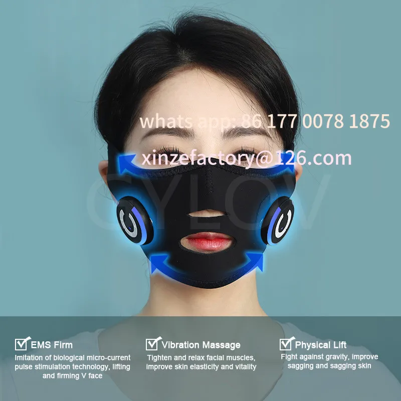 

Customizable Face-lifting Device Facial Massager Mask Bandage Micro-current Skin Tighten Lifting Spa Face EMS Facial Care