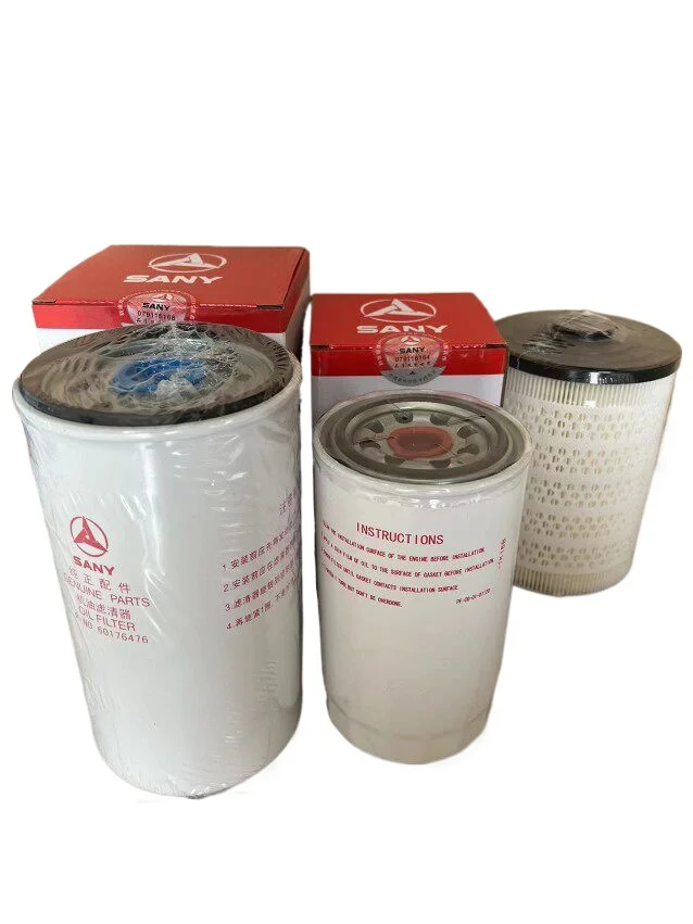 Suitable for excavator accessories Sany 245 265 new oil grid machine filteroil filter element diesel filter oil and water filter