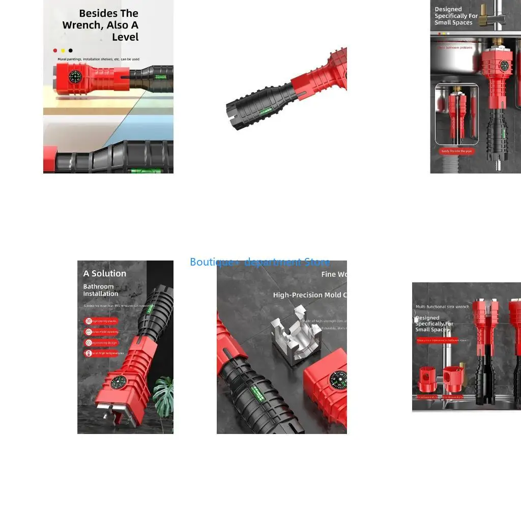 E1PD Lightweight 24 In 1 Ergonomic Faucet Wrench Spanner In Group Good For Tap Shower Repair And Expert Plumbers Tool
