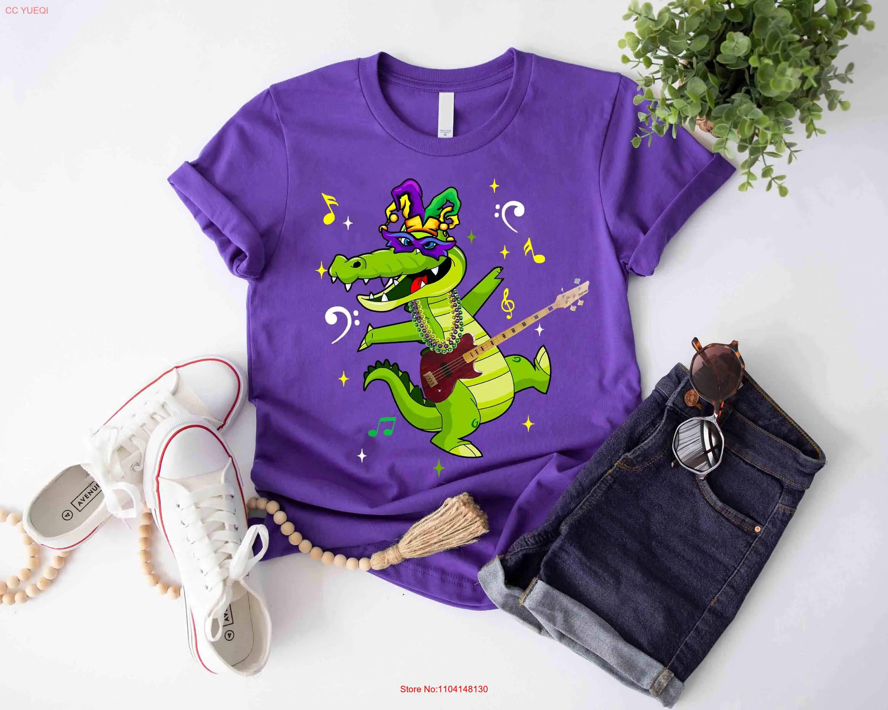 

Футболка Mardi Gras с крокодилом аллигатора Nola Carnival Crawfish Animal Saints Louisiana New Orleans с длинными или короткими рукавами