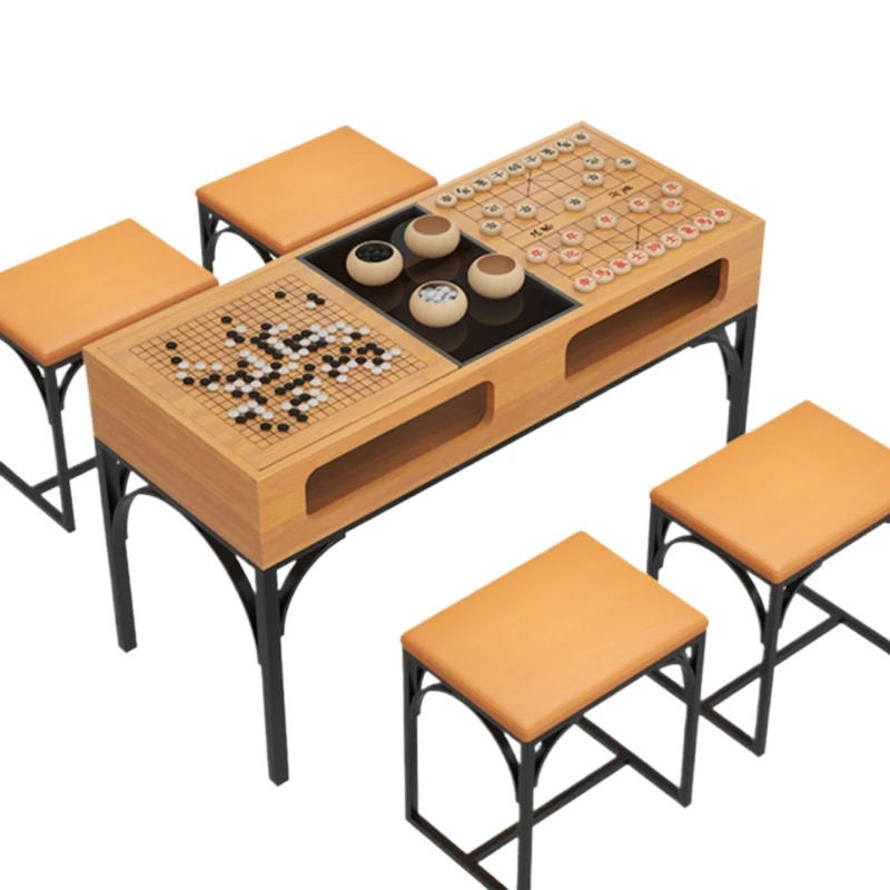 Chinese chess table, simple Chinese Go table and chairs, multi-functional combination training chess club chess and card