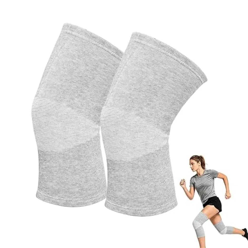 New Premium Breathable Thin Bamboo Charcoal Knee Warmers Elastic Knit Knee Protector Summer Sports Joint Support for Men Women