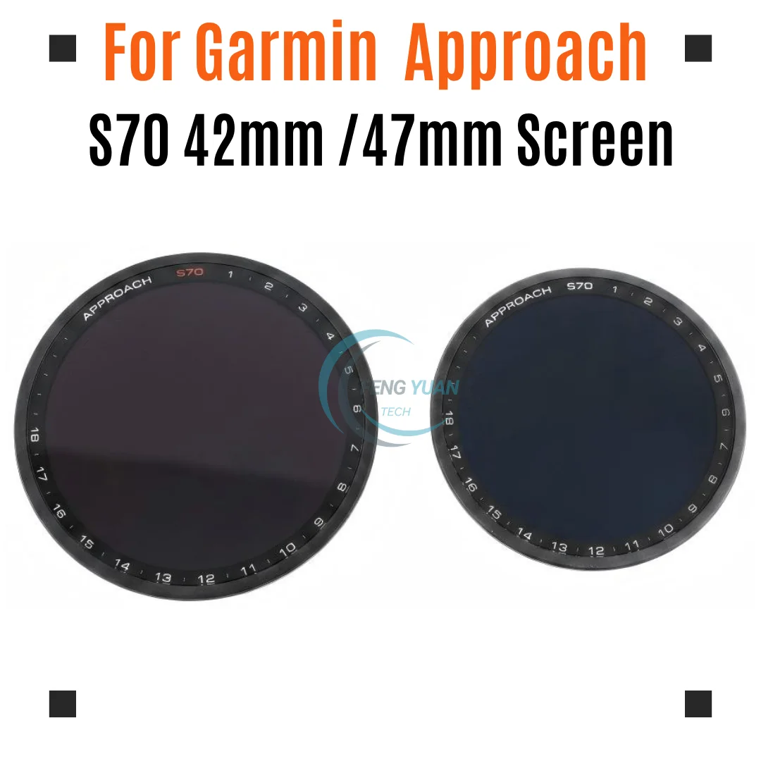 For Garmin Approach S70 42mm 47mm AMOLED Display Touch Screen Replacement Golf Watch Repair Parts