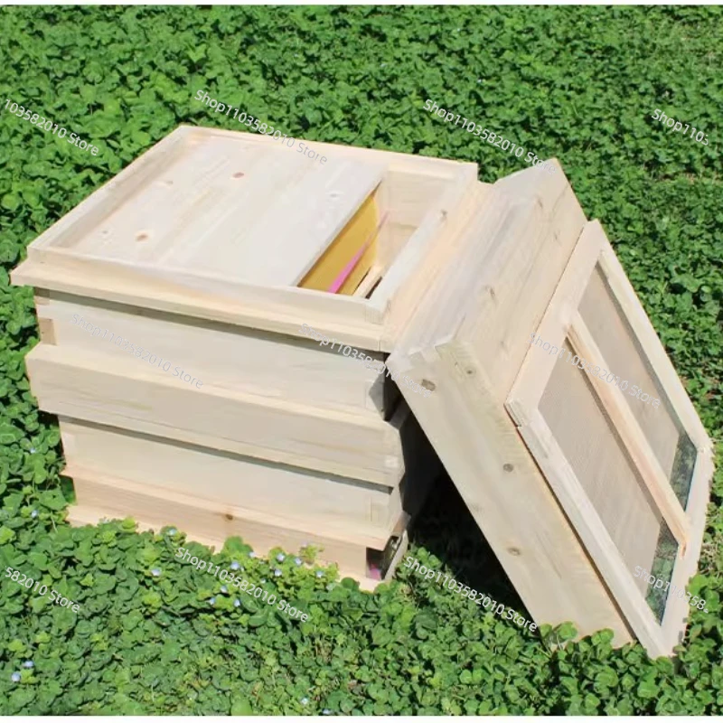 A Full Set of Chinese Bee Beehives, Chinese Fir Beehives Conghua Dense Beehives, Special Beehives for Bees with Nest Frames