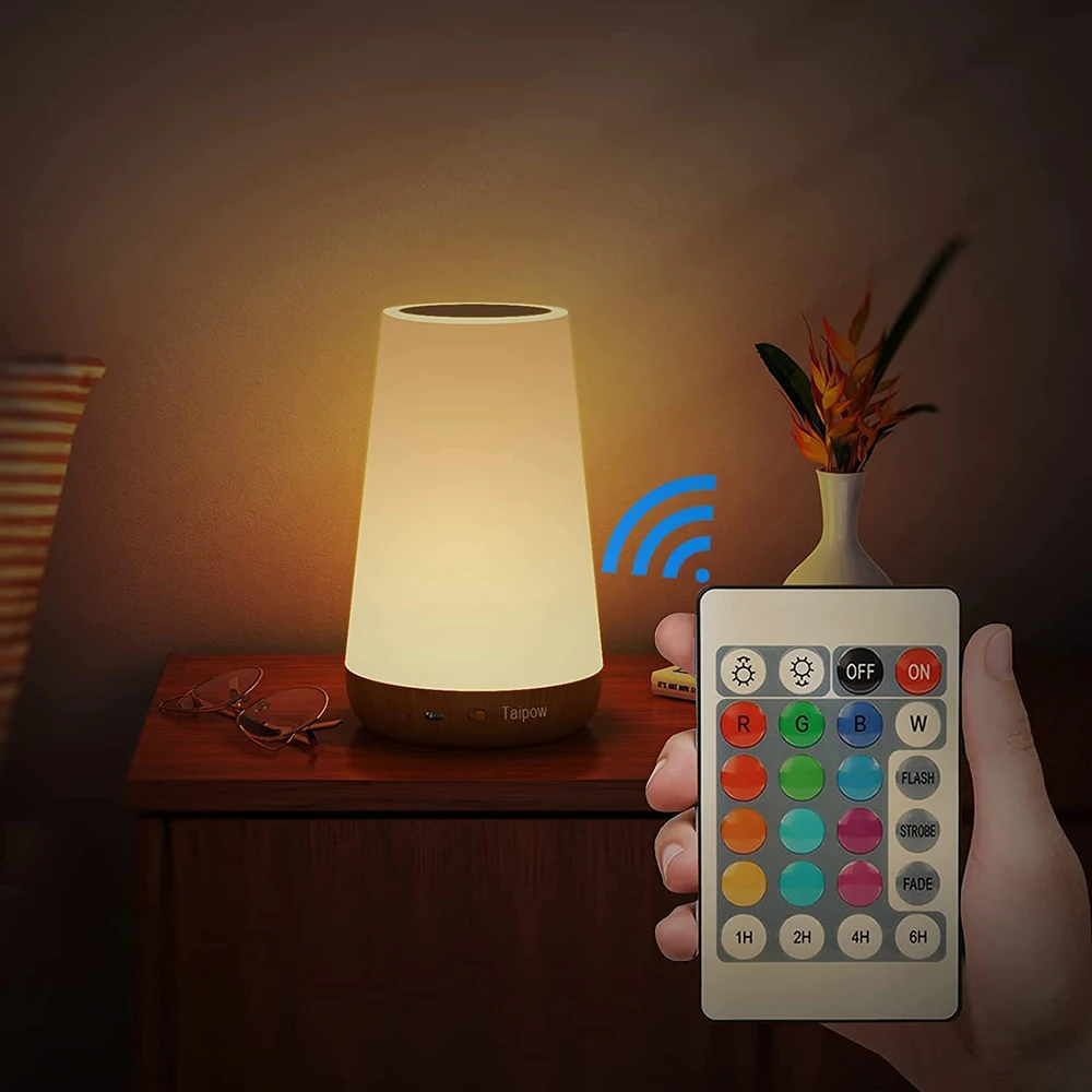 New Touch Lamp Portable Table Sensor Control Bedside Lamps USB Charging 13 Color Changing RGB Night Light for Bedroom Office