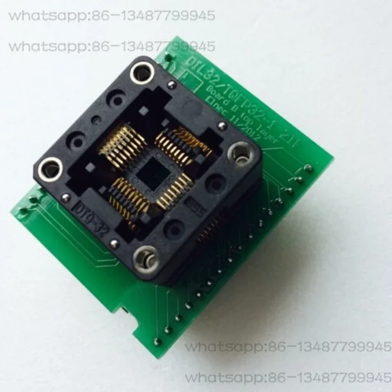 New 32/TQFP32-1 ZIF Converter Socket, TQFP32 to QFP32 IC Programming Adapter for Programmer