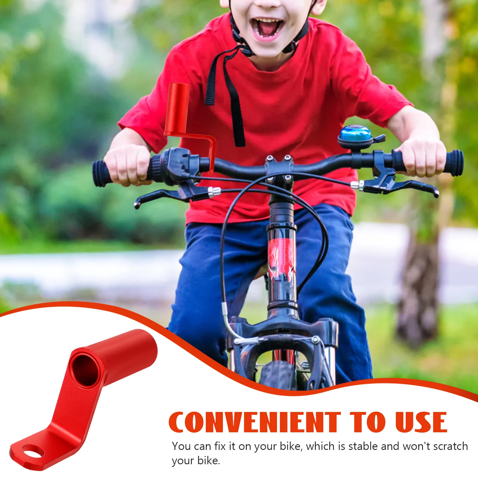 

Bike Handlebar Extender Durable Lightweight Professional Metal Extension Bar for Flashlight Light Stopwatch Mount Bike Accessory