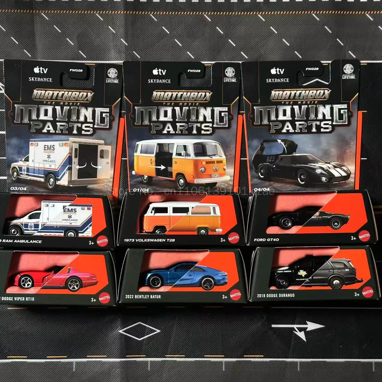Matchbox Moving Parts Diecast Car Model FWD28 Movable Door Series Alloy Sports Vehicle With Opening Hood Collectible Display Toy