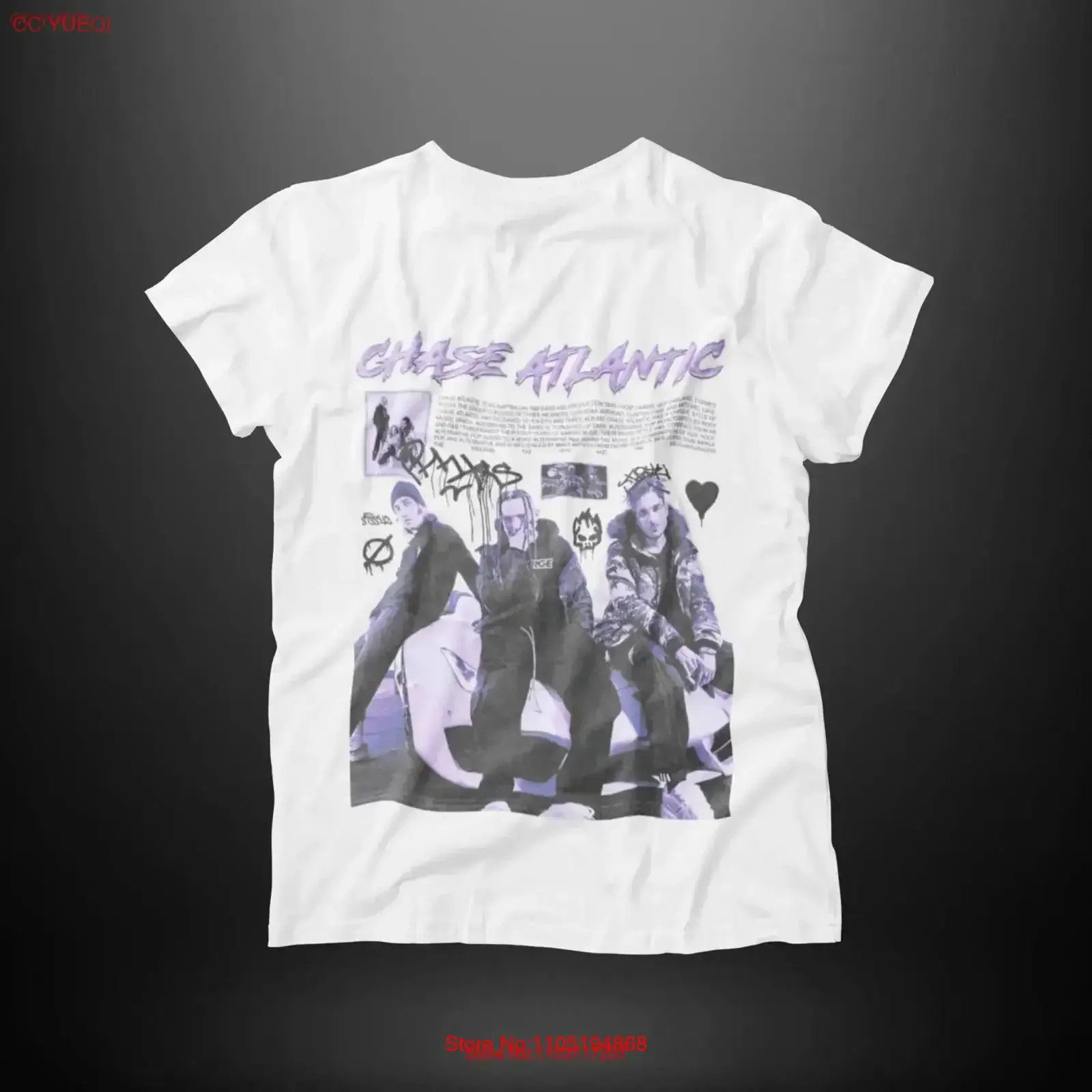 Chase Atlantic T Shirt Merchandise Album 100 Cotton vintage Washed Breathable designer clothes streetwear Stylish Comfortable