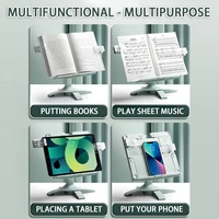 New Lifting Landing Reading Bookshelf Stand Adjustables Tablet Books Holder Multifunctional Bookstand for Home Office Study Room 2