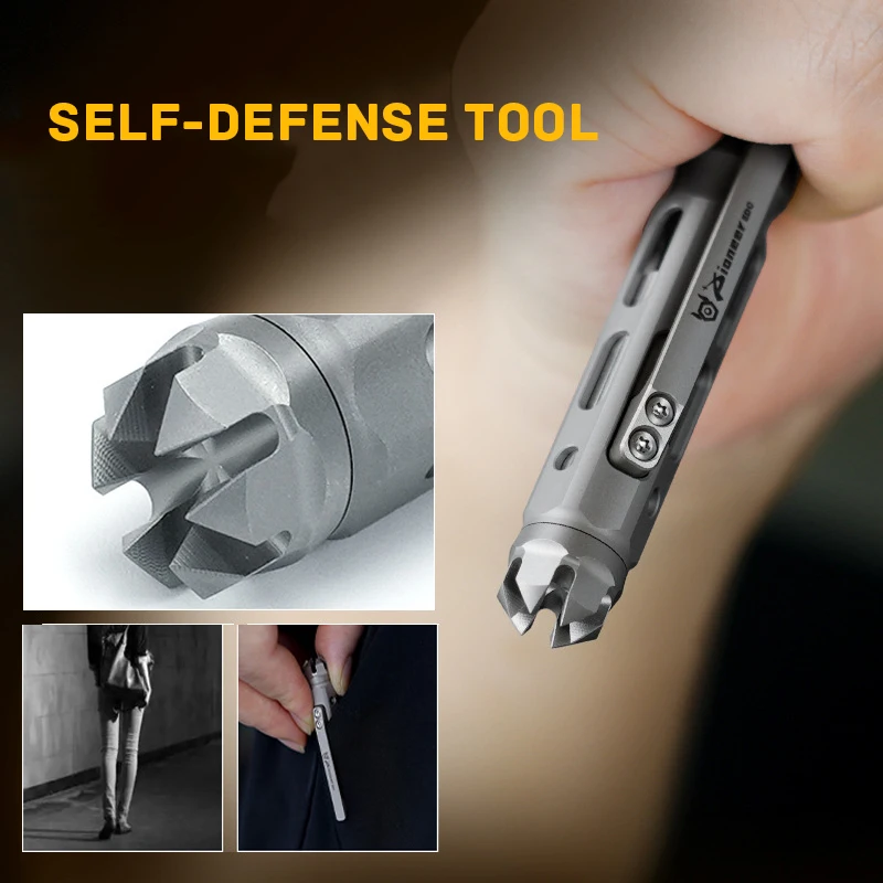 Imagem -03 - Titanium Alloy Bolt tipo Tactical Pen com Clipe Traseiro Multi-funcional Auto-defesa Quebrar Windows Camping Signature Pen Tc4