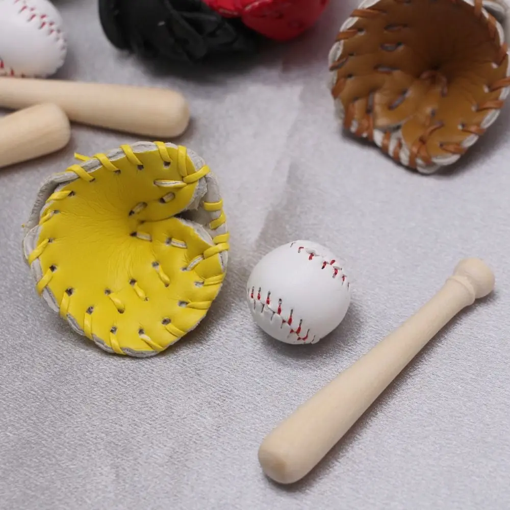 Creative 1/6 1/12 Doll Baseball Kits DIY Multicolor Dollhouse Accessories Micro Landscape Cosplay Cake Topper Doll House