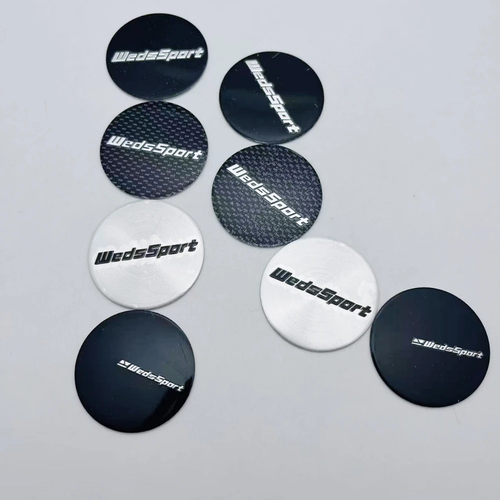 4pcs 45mm Weds Sport Logo Emblem Badge Car Wheel Hub Stickers Car Wheel Center Caps Rim Hubcaps Cover Replace Car Accessories