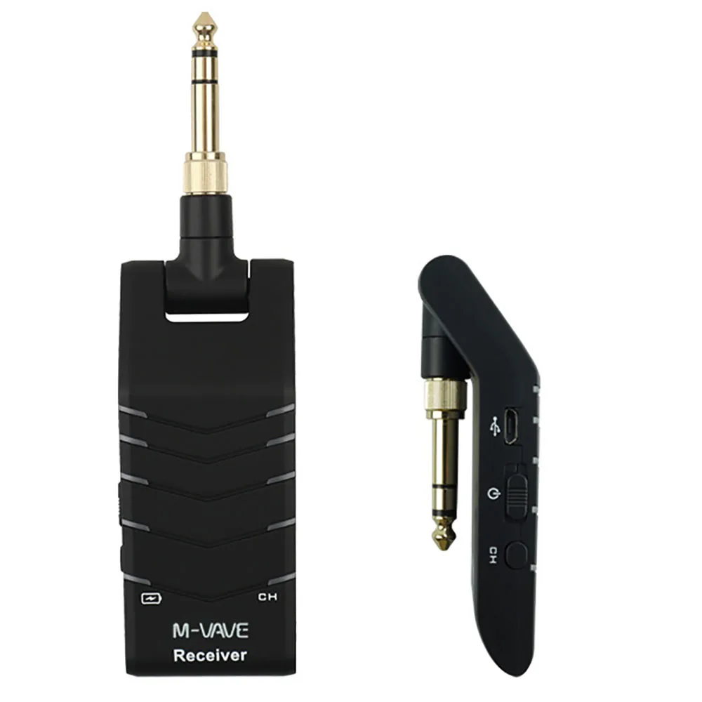 M-VAVE 2.4G Guitar Wireless Transmitter Receiver Built-in Battery Wireless Guitar System for Guitar Bass stereo Stage Audio