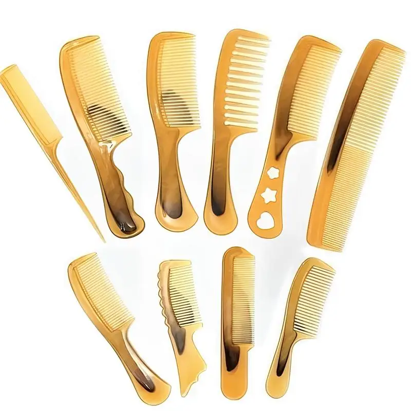 Set Of 10 Convenient Anti-static Hair Combs For Curling Hair Portable Thickened Household Comb Set