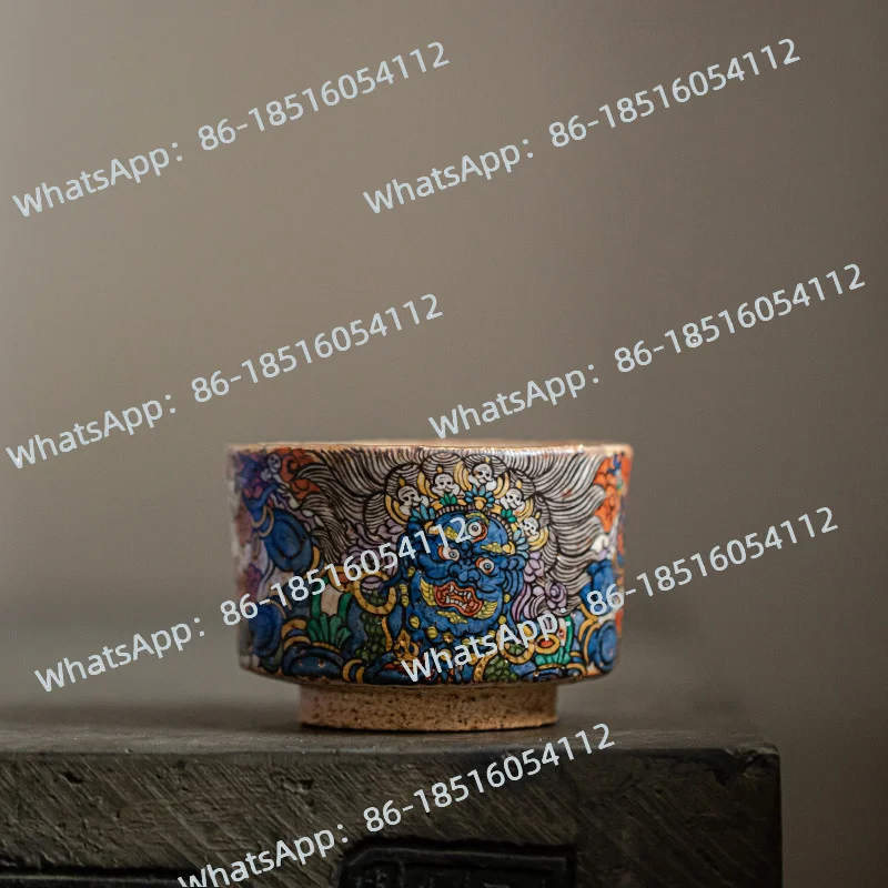 Thangka Dahei Tianwabi Sabi Master Cup Coarse Pottery Shino Yakuza Teacup Personal Special Chinese Tea Cup
