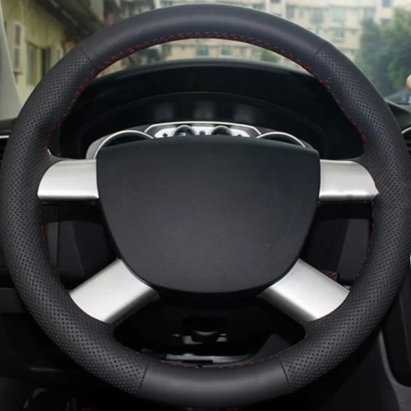DIY Braid Artificial Leather 2008-2011 Focus 2 2005-2011 C-MAX Car Interior Accessorie Car Steering Wheel Cover For Ford Kuga
