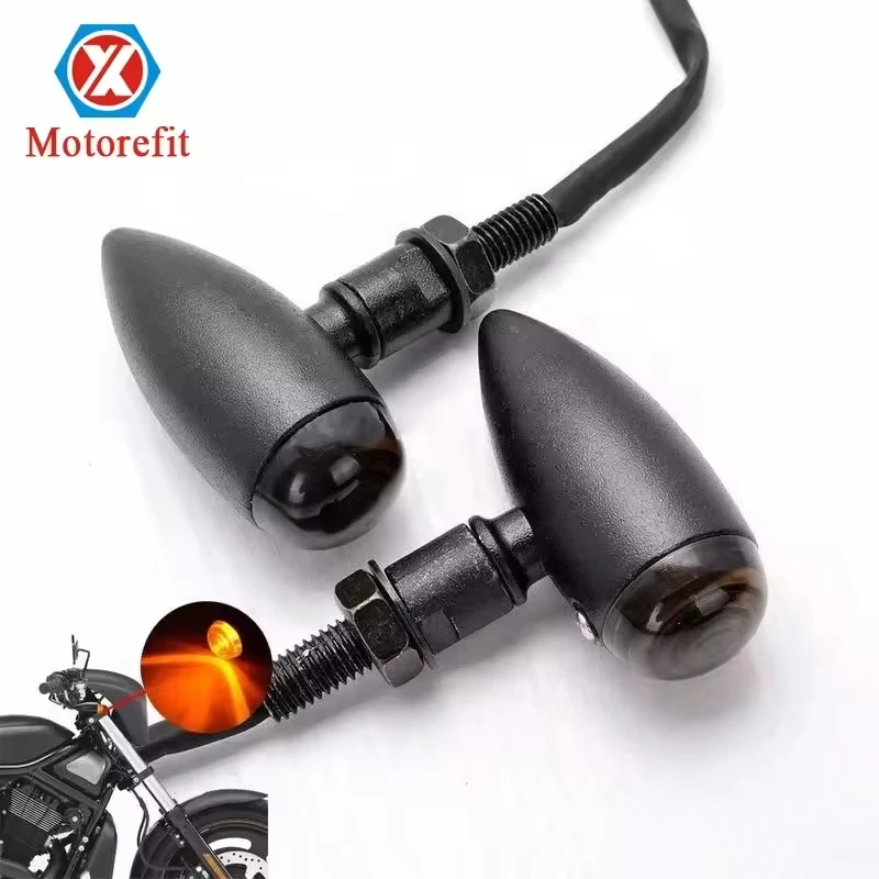 2 pcs Heavy Duty Motorcycle Bullet Turn Signals Indicators Blinker Lights turn signal For Honda Suzuki Kawasaki Yamaha