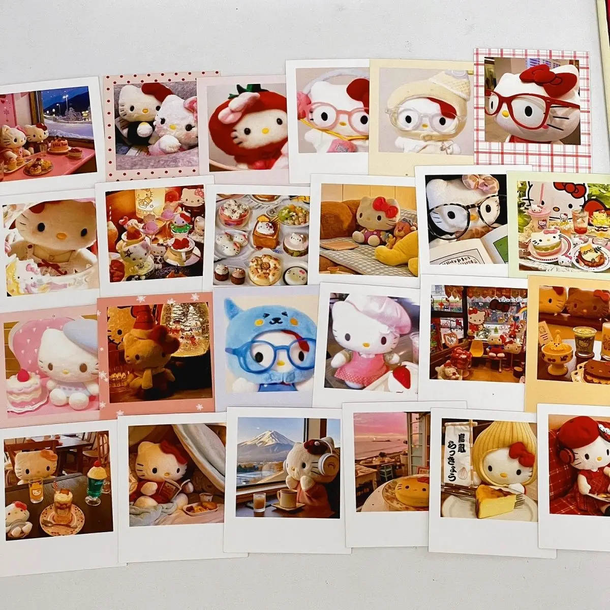 

Kawaii Hello Kitty Retro Creative Cartoon Cards for Phone Case Laptop Cake Tomato Hello Kitty Stickers Decoration Gift