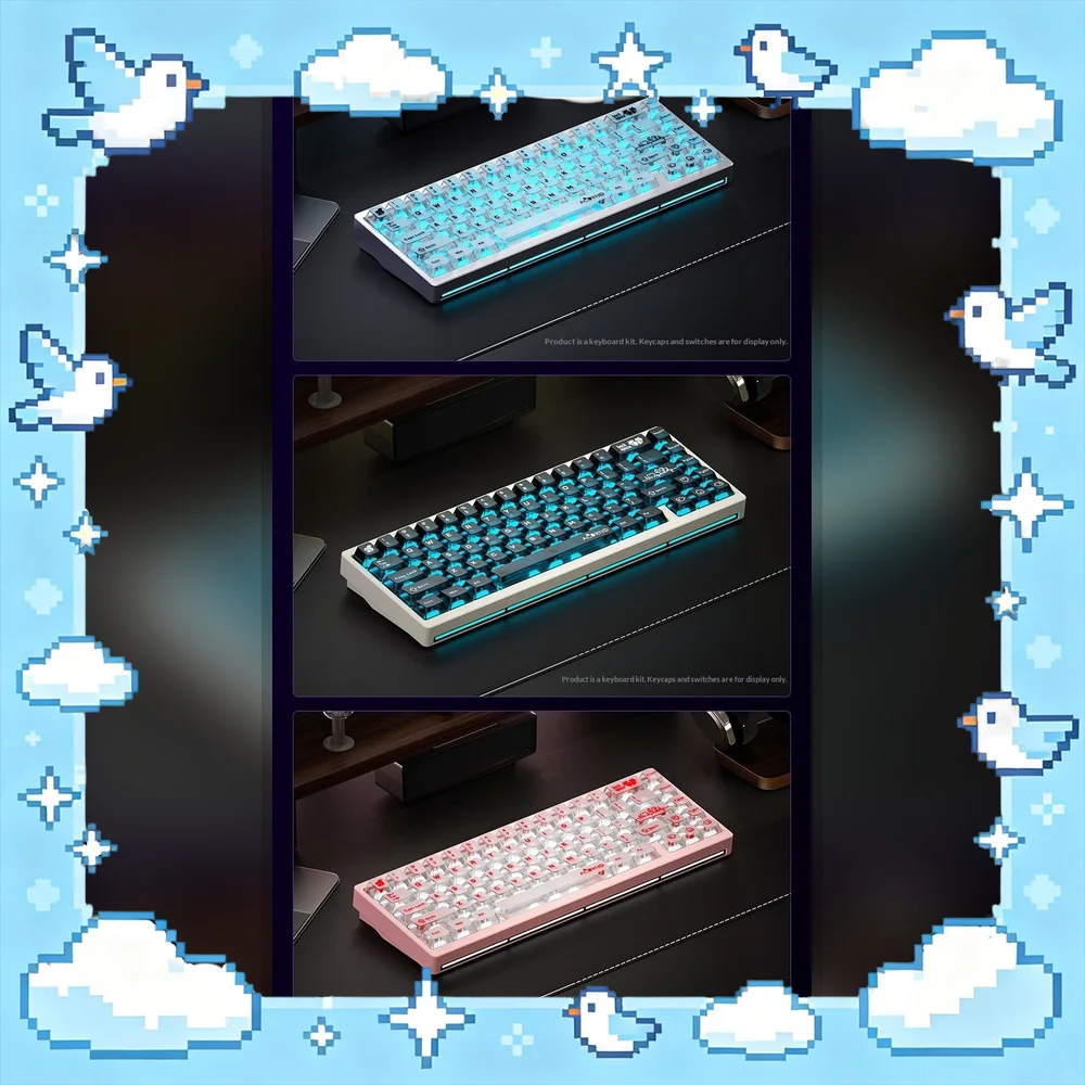 WEIKAV NUT87 87-Key Dual 8K Tri-Mode Aluminum Mechanical Keyboard Hot-Swappable RGB For Gifts