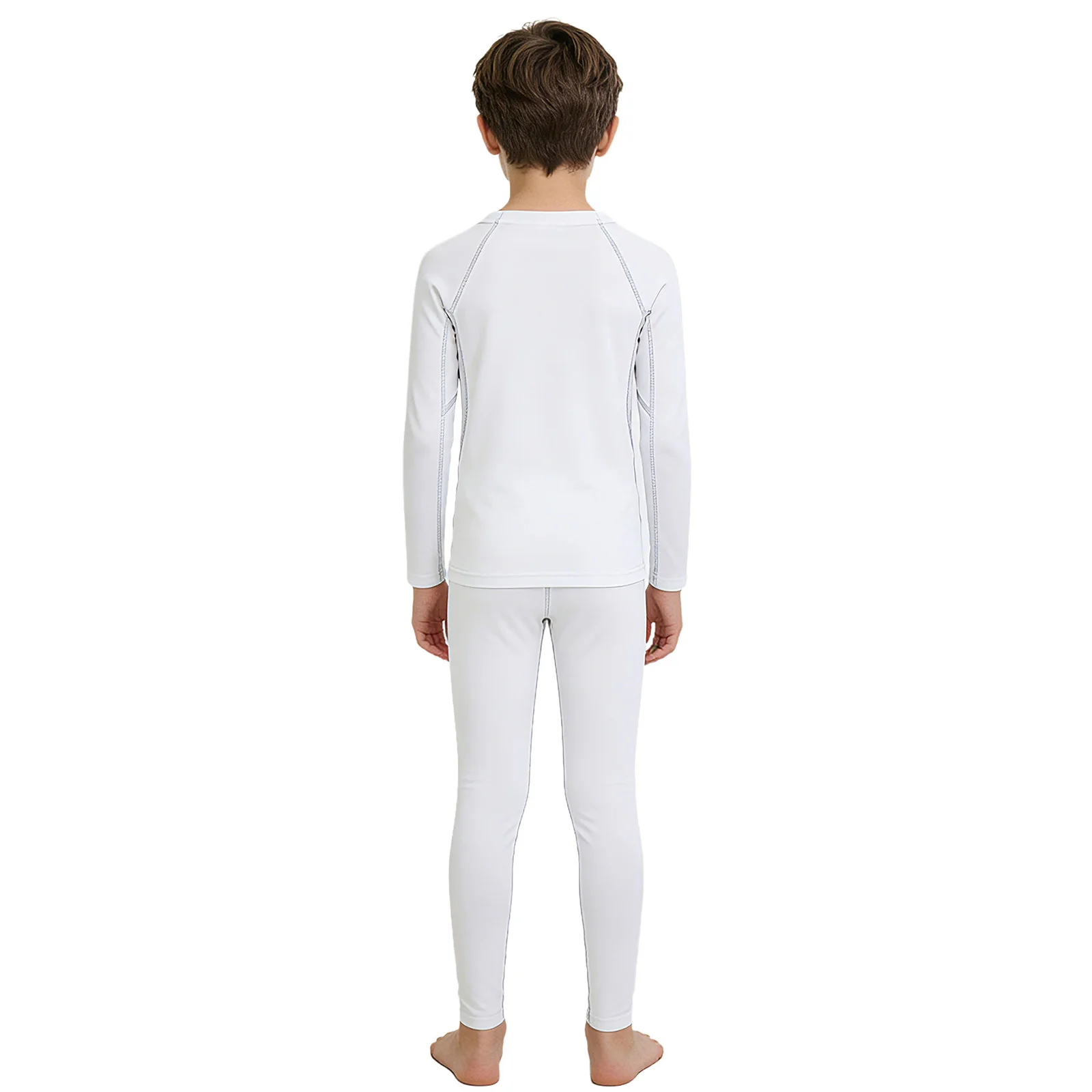 Completo Sportivo da Calcio per Ragazzi, Asciugatura Rapida, Tuta da Allenamento con Maglia a Maniche Lunghe e Leggings per Basket e Workout