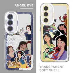 Disney Beautiful Princess Case for Samsung Galaxy A13 A25 A73 5G A24 A15 A33 A23 A34 A14 4G A54 Clear Silicone Cover