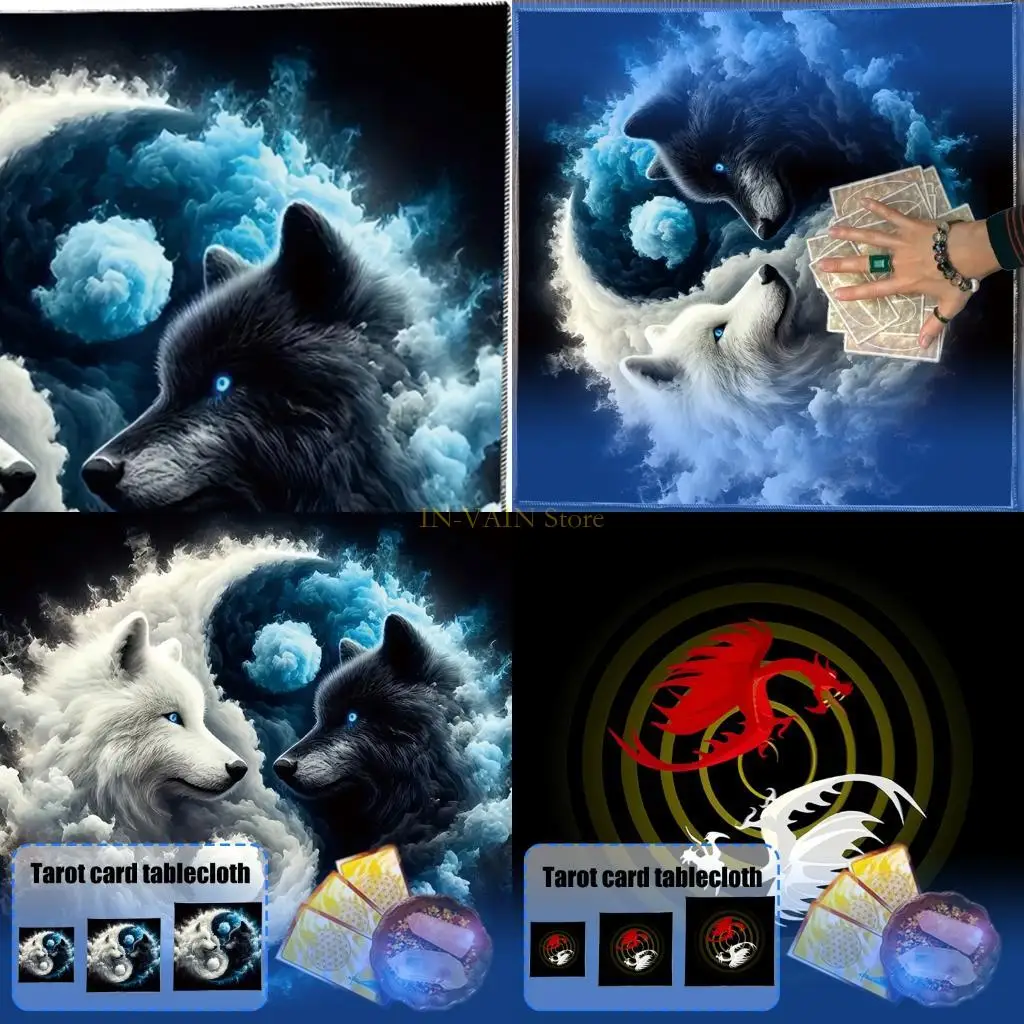 

M5TC Dragon/Wolf Pattern Card Card Card -Altecloth Tlad Altars Divination Divation