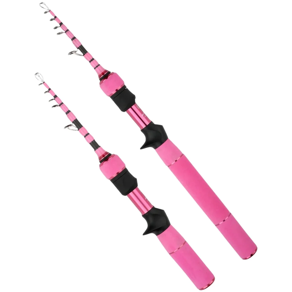 Pink,Green Carbon Fishing Rod Fishing Reel Lure Rod Carbon Fiber Construction Flexible for blank Porcelain Guide Rings