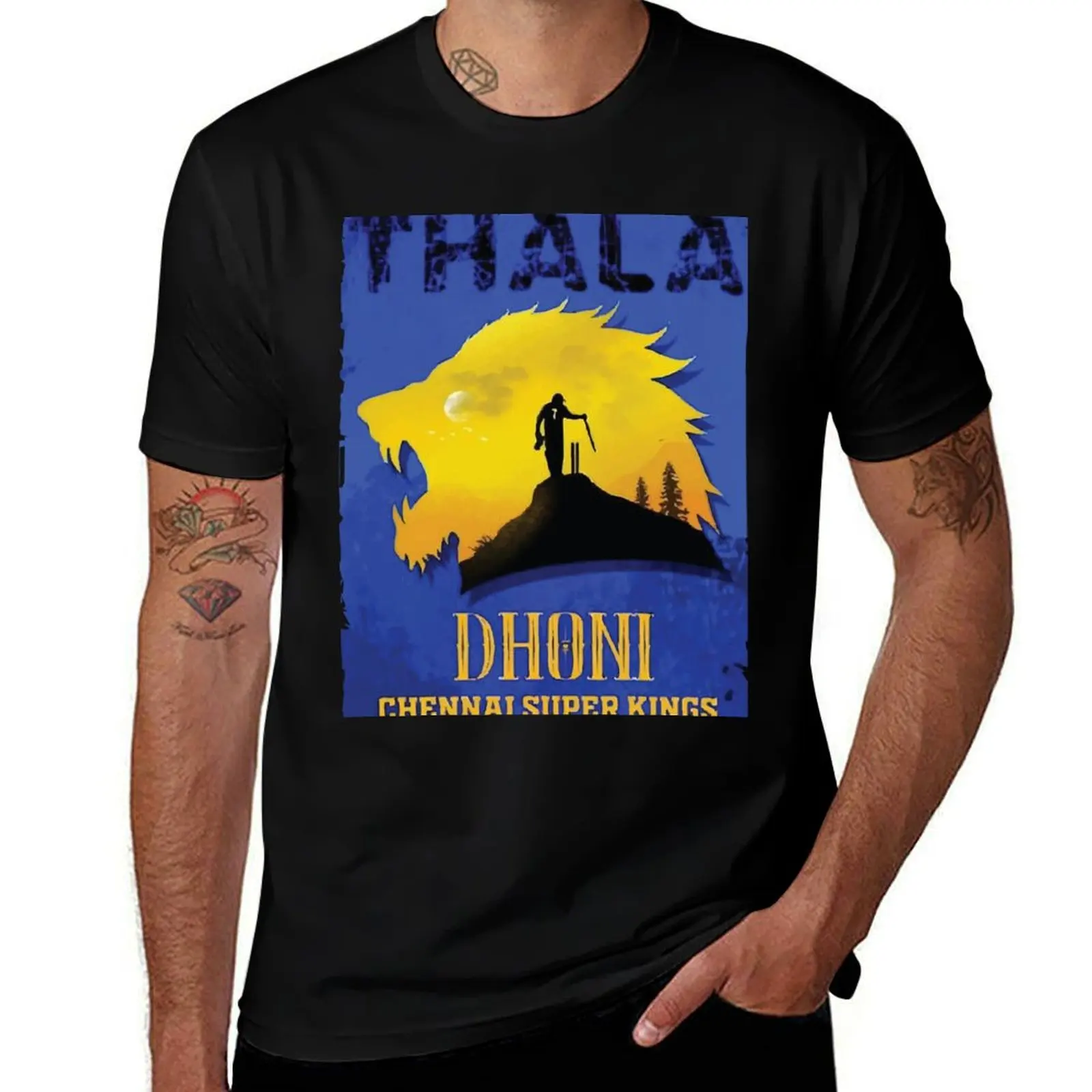 

Dhoni | Chennai Fan | Thala | Indian Cricket Jersey T-Shirt anime t shirts oversize t shirts for man cotton funny T-Shirt
