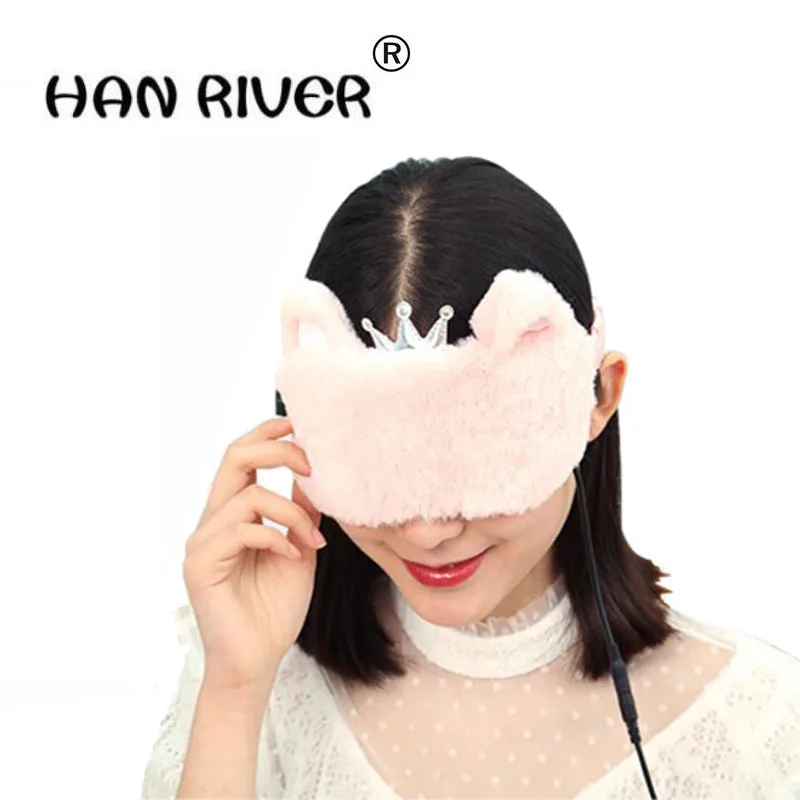 

High quality Promote sleep cartoon steam heat pack eye mask usb sleep to sleep shadow to breathe a hot black eye bag hot selling